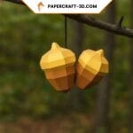 Papercraft gratuit de glands en origami 3D
