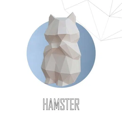 Papercraft criceto in origami 3D