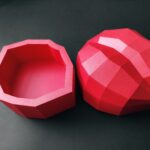 Papercraft de caixa lábios em origami 3D