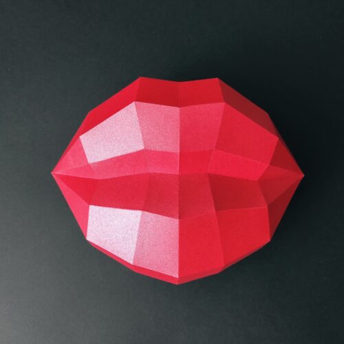 Papercraft de boîte lèvres en origami
