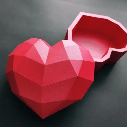 Papercraft de boîte cœur en origami