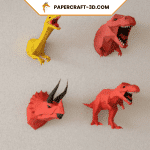 Papercraft dinosaures en pack origami