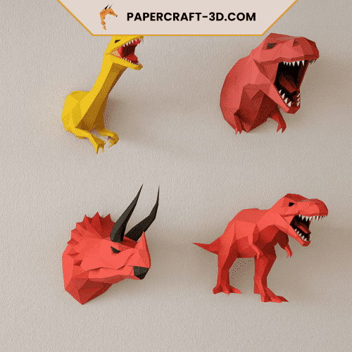 Papercraft dinosaures en pack origami