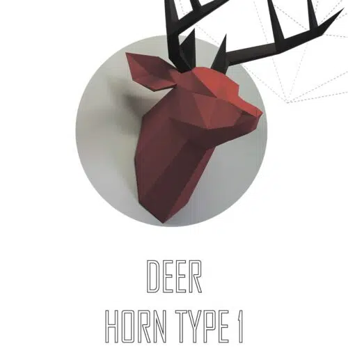 Papercraft testa di cervo in origami