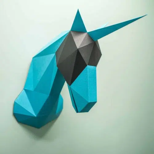 Papercraft de masque tigre en origami 3D
