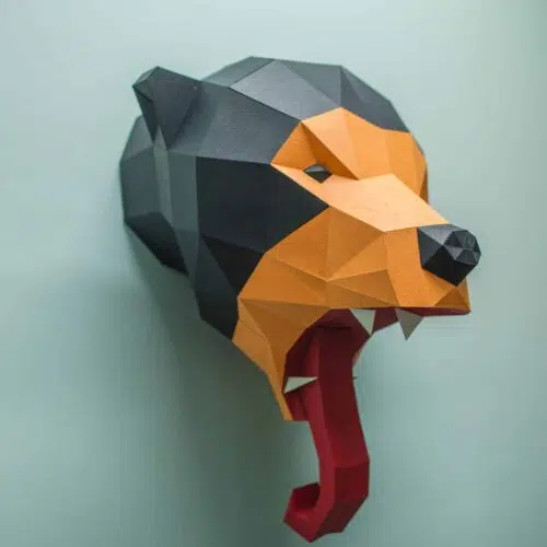 Papercraft tête d’ours malais en origami