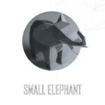 Papercraft elephant in 3D origami