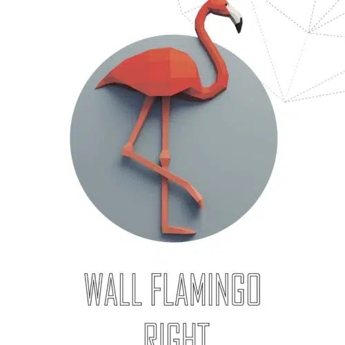 Papercraft de flamant rose en origami 3D