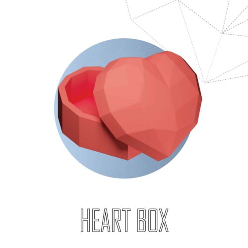 Papercraft de boîte cœur en origami