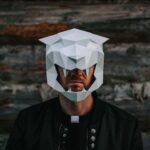 Papercraft de masque tigre en origami 3D