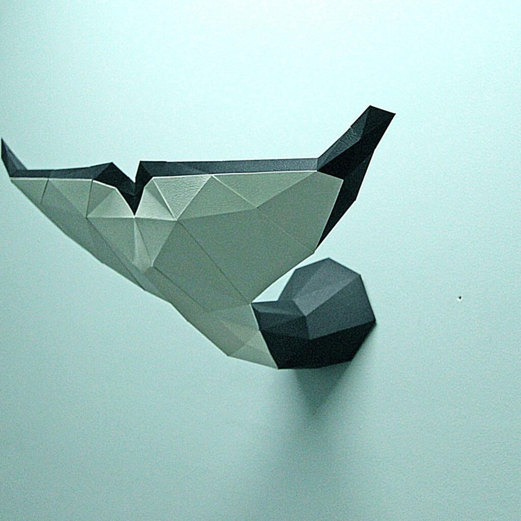Papercraft de queue d'orque en origami 3D