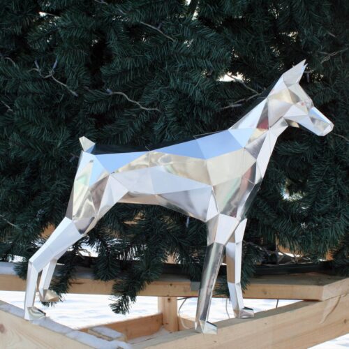 Papercraft de doberman en origami