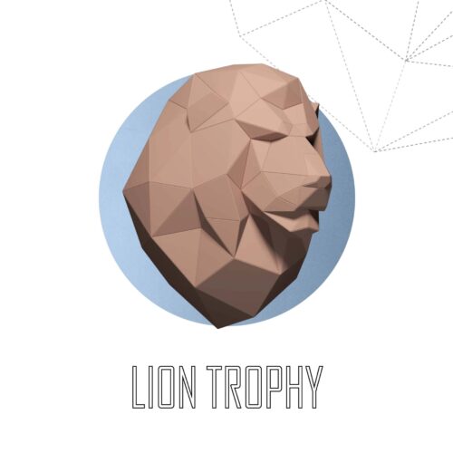 Papercraft tête de lion en origami
