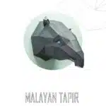 Papercraft tête de tapir malais en origami