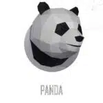 Papercraft tête de panda en origami