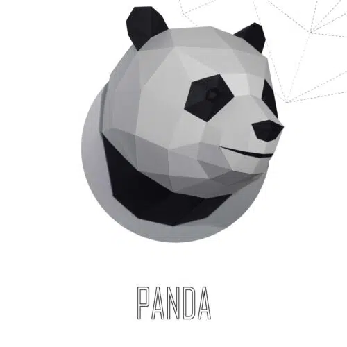Papercraft tête de panda en origami