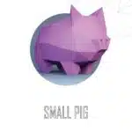 Papercraft de cochon pour tirelire en origami