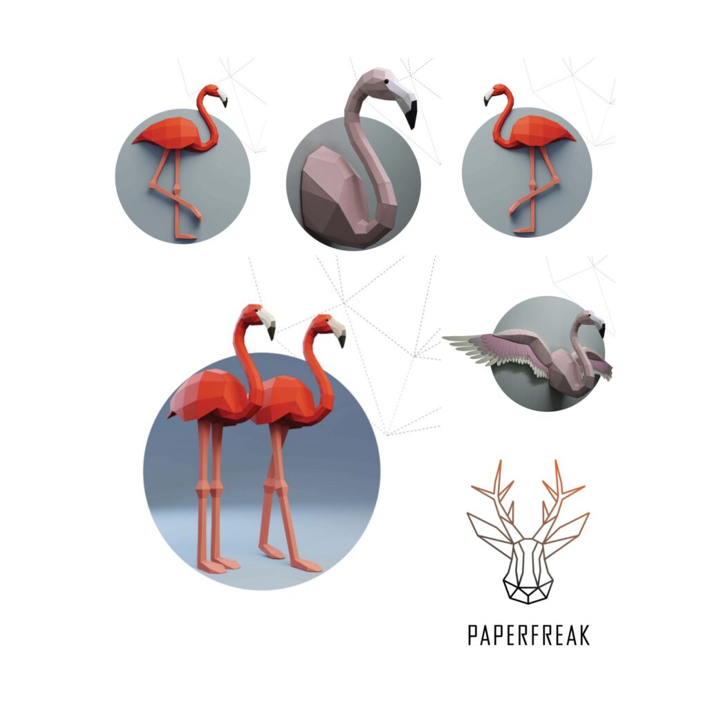 Papercraft tête de panda en origami