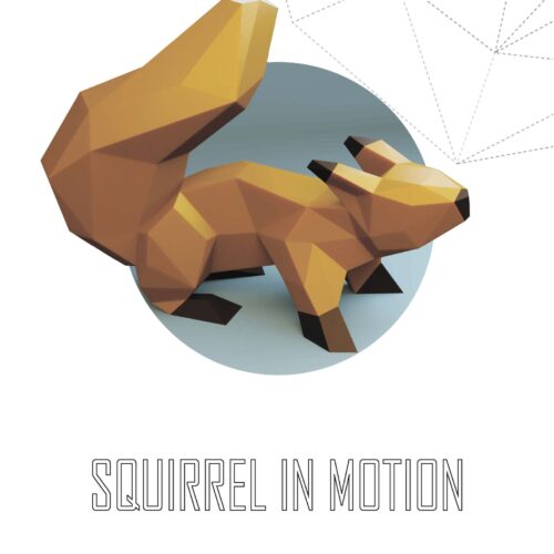 Papercraft Eichhörnchen im 3D-Origami