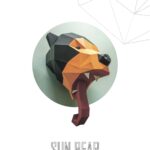 Papercraft malaiischer Bärenkopf in Origami
