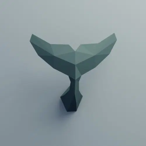 Papercraft de queue de poisson en origami 3D