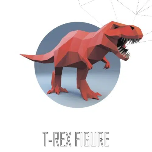 Papercraft Dinosaure T-Rex Tyrannosaure 3D origami papier