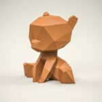 Papercraft d'ourson en origami 3D