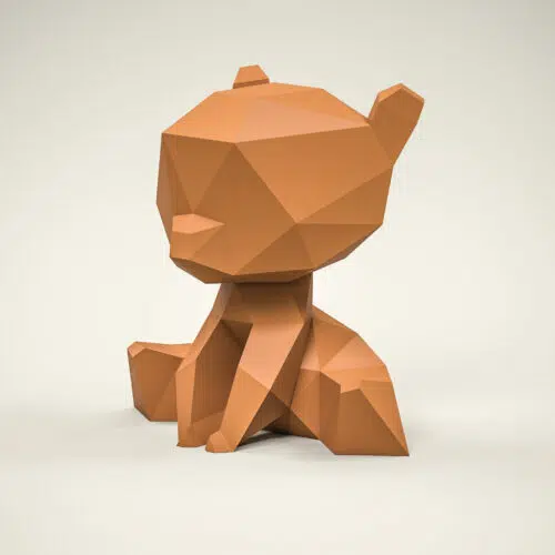 Papercraft d'ourson en origami 3D