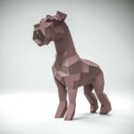 Papercraft de schnauzer en origami 3D