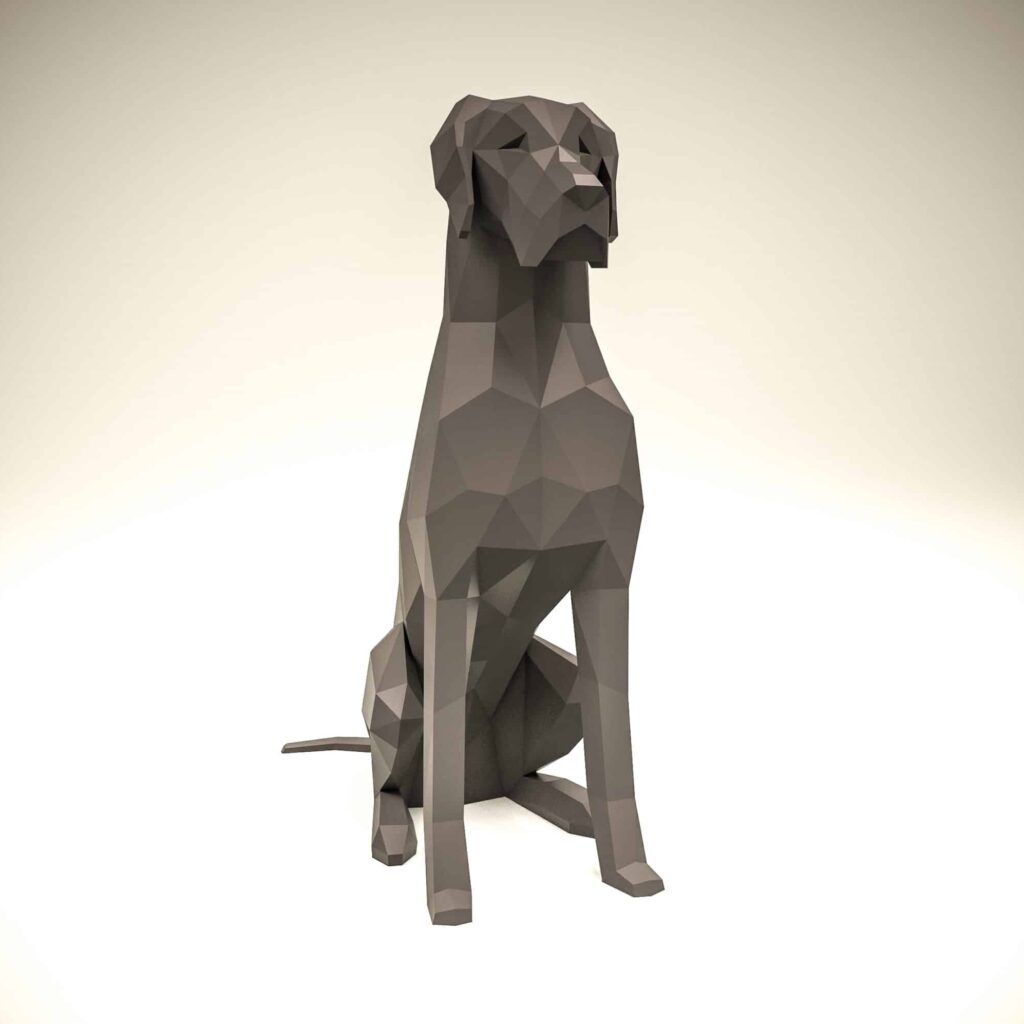 Papercraft de chien allemand en origami