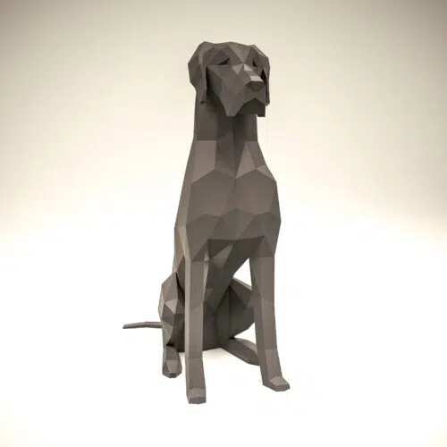Papercraft de chien allemand en origami