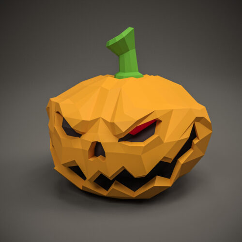 Papercraft citrouille pour Halloween en origami 3D