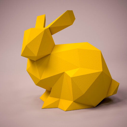 Papercraft de lièvre en origami 3D
