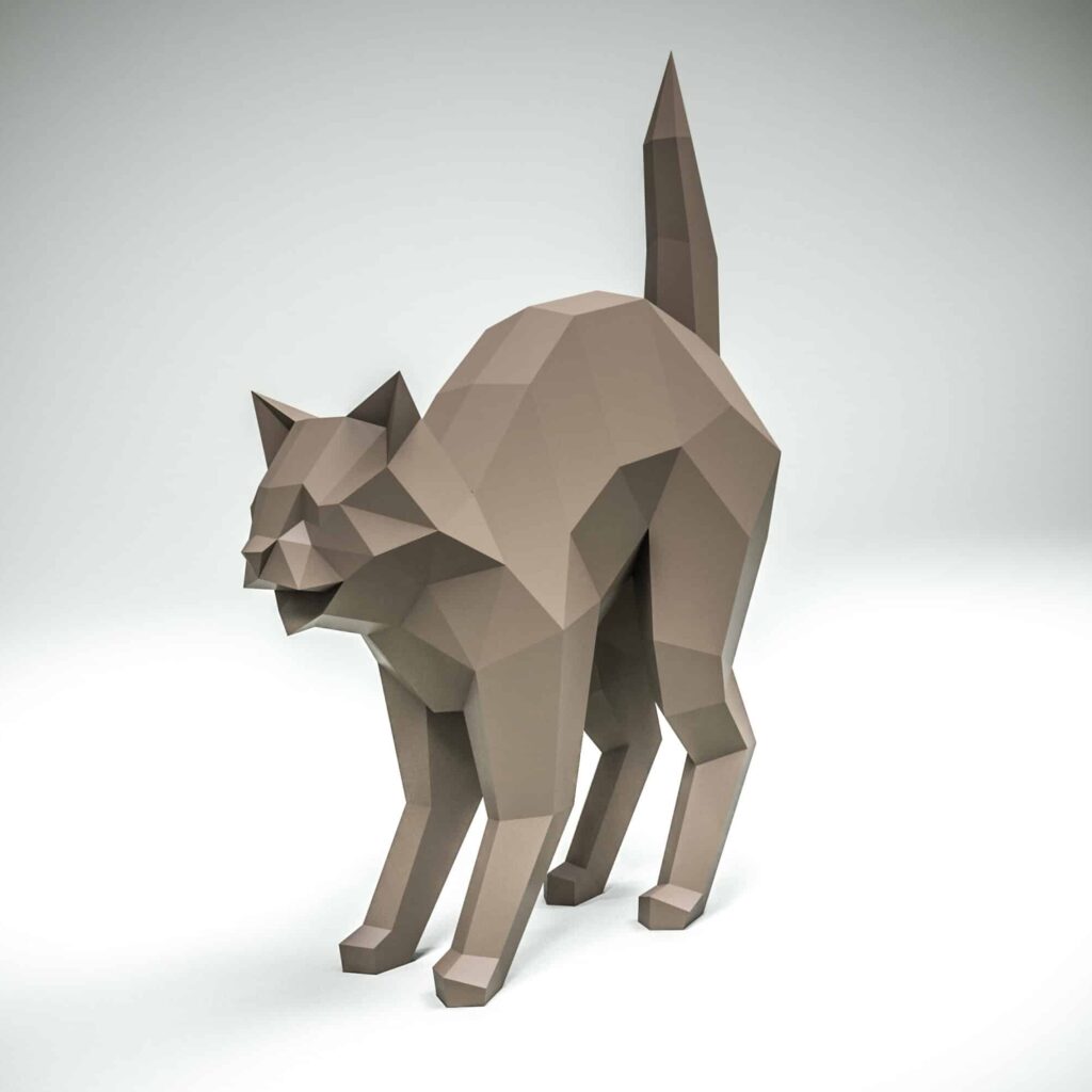 Papercraft de katze en origami
