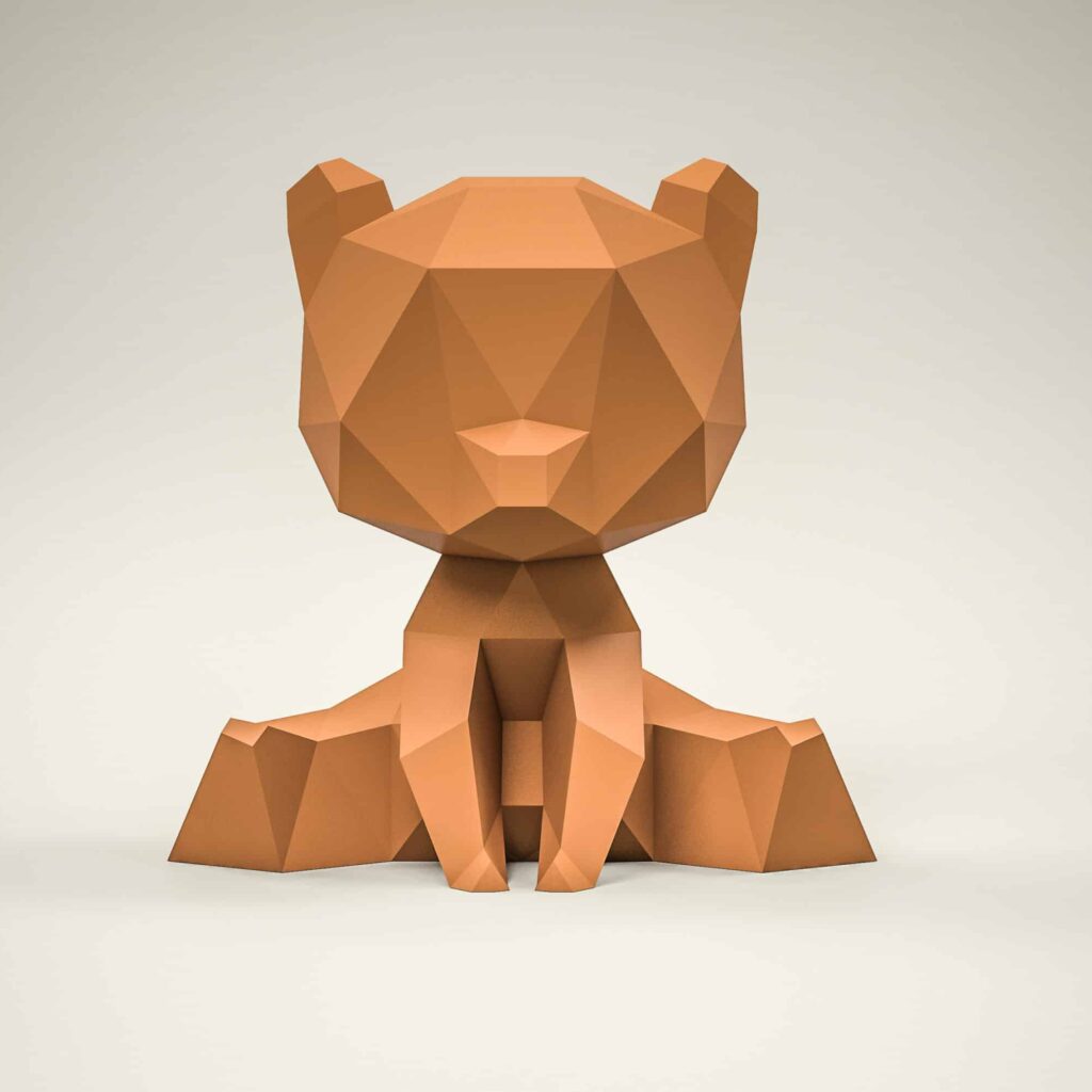 Papercraft 3D Bärchen in Origami