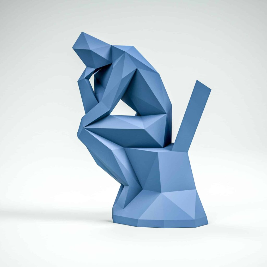 Papercraft du Penseur en origami