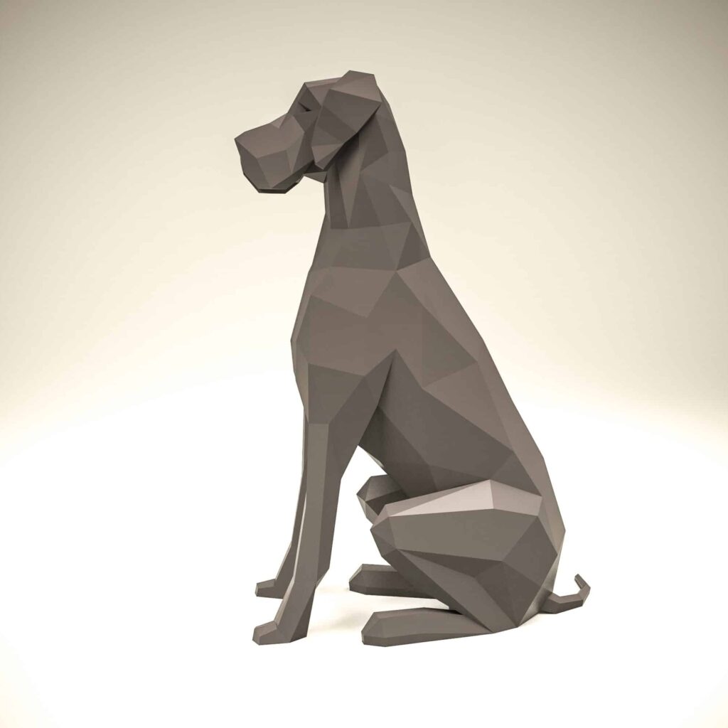 Papercraft de chien allemand en origami