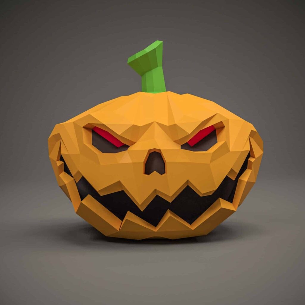 Papercraft citrouille pour Halloween en origami 3D