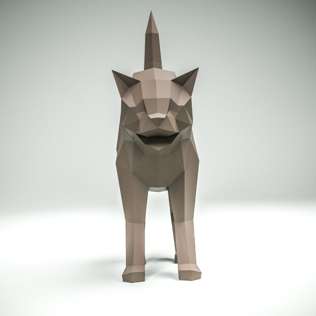 Papercraft de katze en origami
