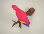 Papercraft de perroquet en origami 3D