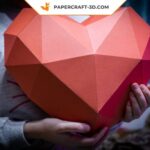 Papercraft cuore in origami 3D