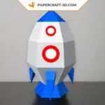 Papercraft gratuit de lampe fusée en origami 3D