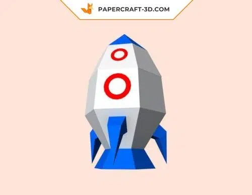 Lampe fusée en papercraft 3D modèle gratuit