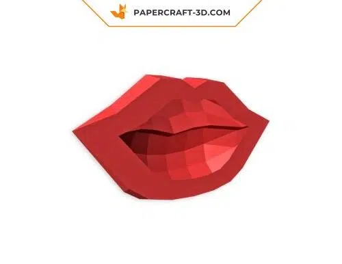 Lèvres en papercraft 3D modèle gratuit