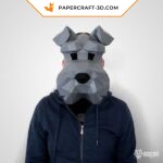 Masque de schnauzer en papercraft