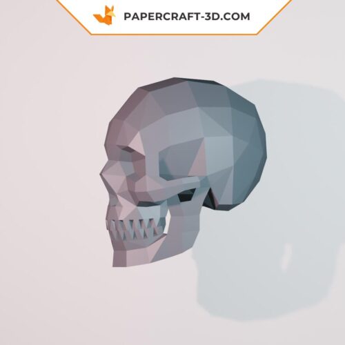 Papercraft crâne d’humain en origami 3D