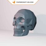 Papercraft crâne d'humain en origami 3D