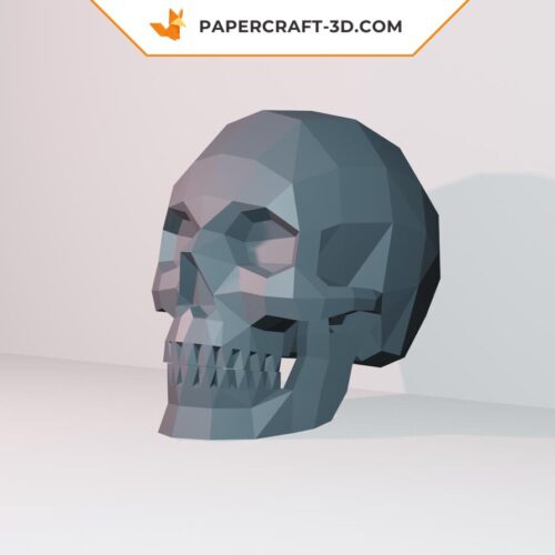 Papercraft crâne d’humain en origami 3D