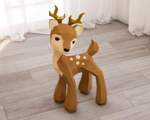 Papercraft de faon en origami
