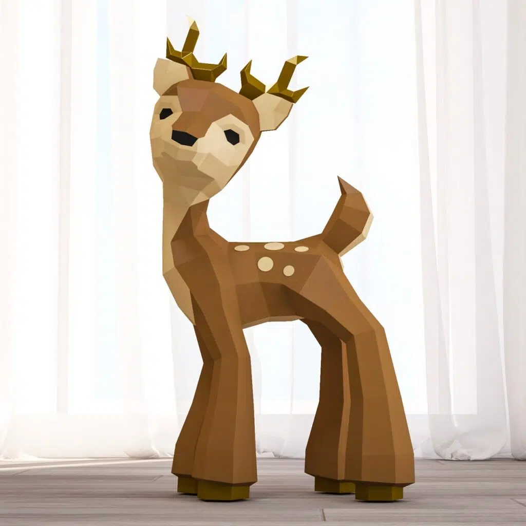 Papercraft de faon en origami